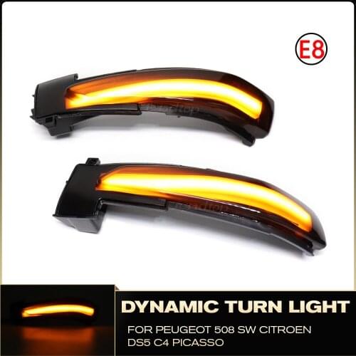 Car Rear Mirror Turn Signal Light Side Marker Lamp For Peugeot 508 SW 2010-2017 For Citroen DS5 C4 Grand Picasso II 2011-2017