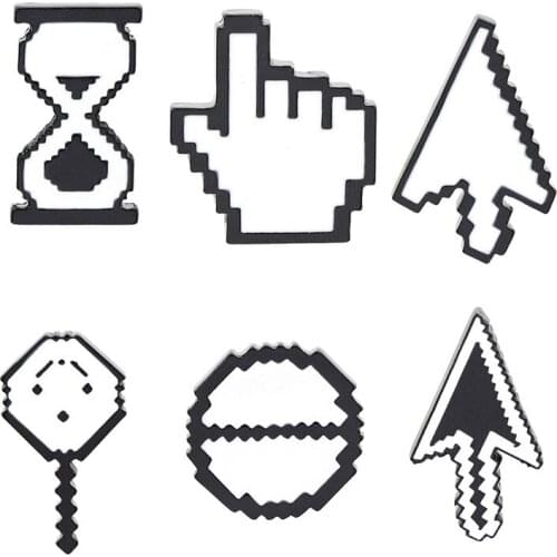 Creative Computer Mouse Cursor Brooches Badges Cute Pins Gifts For Friends Wholesale Jewelry