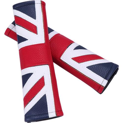 Universal For Mini Cooper Seat Belt Shoulder Leather Protection Auto Interior Car Accessories F55 F56 F60 R55 R56 R60 R57 R58