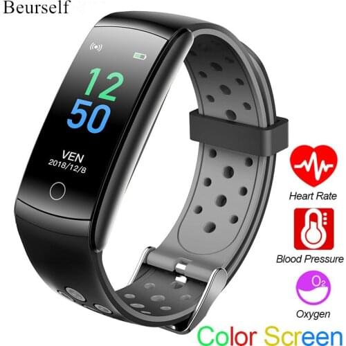 Beurself Waterproof Smart Bracelet Q8L Sports Heart Rate Blood Pressure Smartwatch Call Water Drinking Reminder Android IOS Band