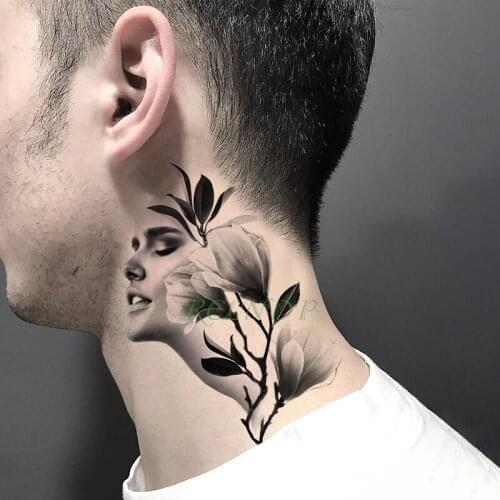 Waterproof Temporary Tattoo Sticker sexy girl flower fake tatto flash tatoo tatouage temporaire big size body art for women