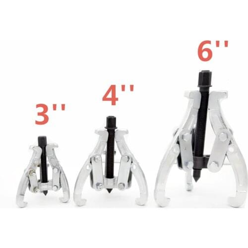 3 Jaw Bearing Puller Auto Gear Remover Pulling Extractor Tool w/ Reversible Legs 3" 75mm 4" 100mm 6" 150mm