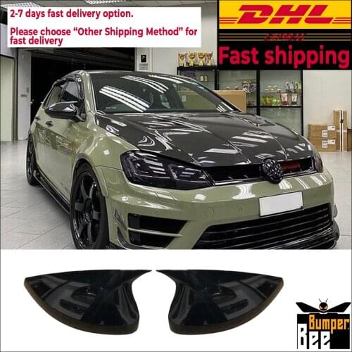 Mirror Cover for VW Golf 6 MK6 VI 2008 2010 2011 2012 Accessory Bright Black BATMAN Case CAR Shield