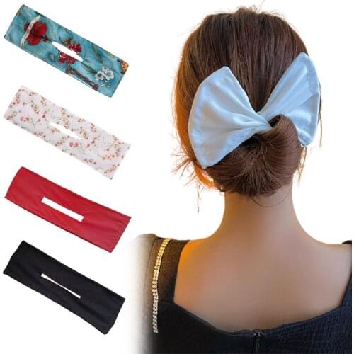Women Knotted Deft Bun Print Hair Bands Rope Headband Summer Hairpin Braider Makers Fashion Fabric Hair Bands Hair Braiding Tool