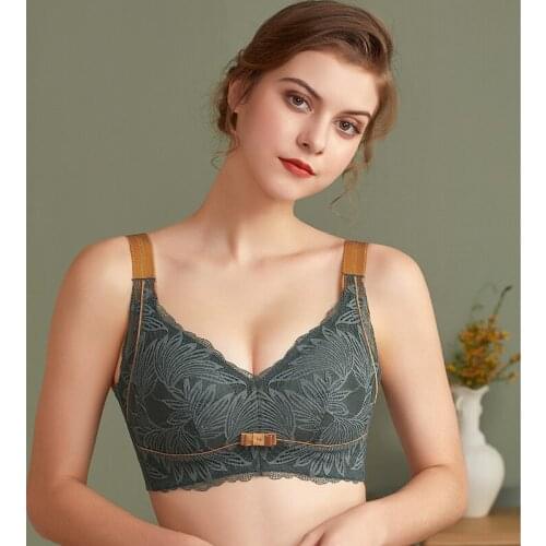 Womens Wire Free Non-Foam Lace Bra Latex ingredients bra 34 36 38 40 42 B C D E