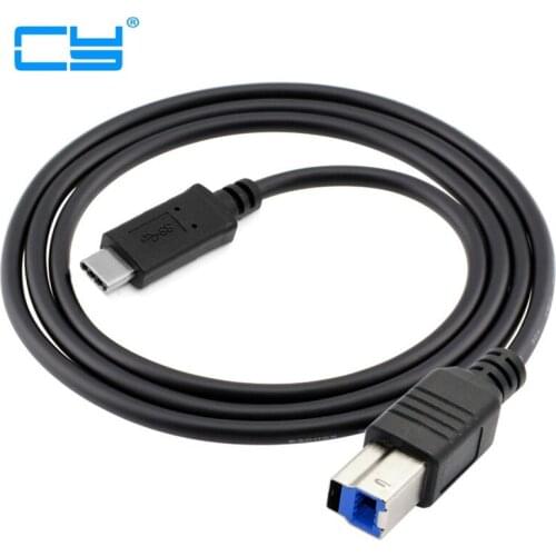 1M USB Type C 3.1 to 3.0 B BM Cable Data Transmission USB C to USB 3.0 B Connector for USB C Phone Mac Pro Printer Disk Scanner