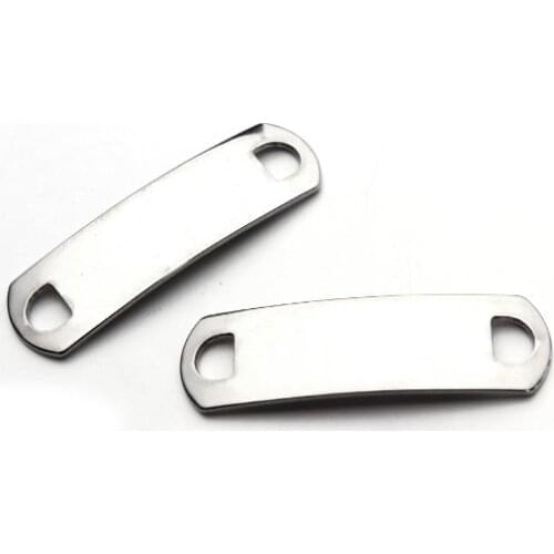 10pcs/lot 41*12mm Connector Stainless steel tail tag with water drop Pendant For DIY bracelet Jewelry Making fh5d