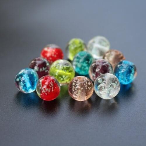 20Pcs LTJ 12mm Luminous Lampwork Glass Beads Simply Round Multi-color jewelry making