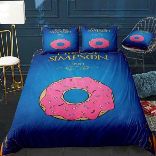 House Simpson Duvet Cover Comfortable Quilt Home Decora Design Universal Bedding Set Bedclothes+Pillowcase 3pcs