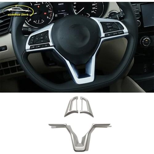 ABS Plastic For Nissan Qashqai J11 2017 2018 2019 2020 accessories Car Steering wheel Button frame Cover Trim car styling 3pcs