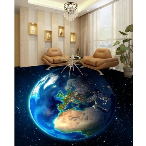 3D wall murals wallpaper floor world 3D wallpaper 3d floor murals PVC Custom Photo self-adhesive 3D floor