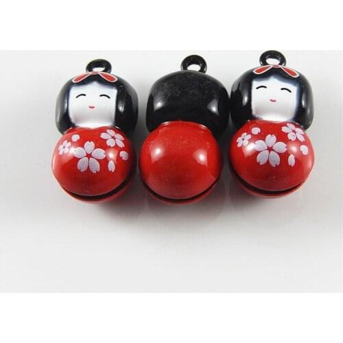 5pieces)Fashion Japan Women Jingle Bells Pendants Hanging Christmas Phone Bag Jewelry Accessories 28*14mm Handmade Crafts 52435