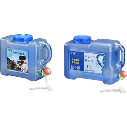 5L/12L Car Self-driving Water Container With Faucet Outdoor Hiking Picnic Camping Water Tank Water Barrel Water Storage Bucket