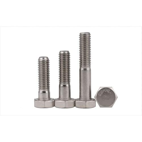 8pcs DIN931 M6 M8 M10 M12 M16 M20 304 Stainless Steel Partial Half Thread External Hex Hexagon Head Screw External hex screws