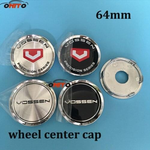 Auto Accessories 4pcs/lot 64mm Chrome Wheel Center Cap Hub Caps Rims Cover Car Badge Case Car emblem badge cover for vossen