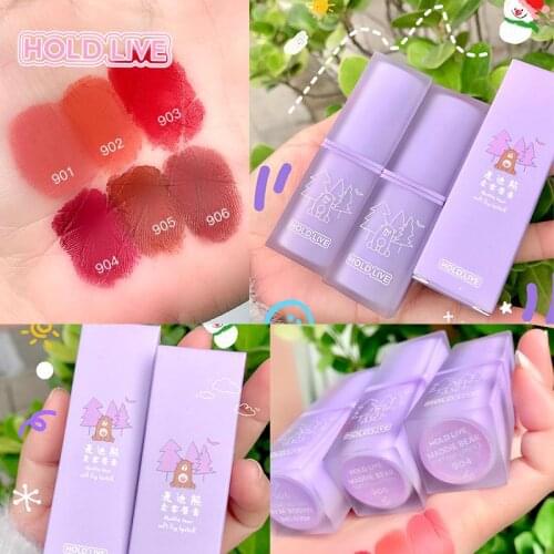 HOLD LIVE Velvet Matte Lipstick Comestic Silky Lip Gloss Waterproof Non-marking Lip Stick Long Lasting Sexy Lip Makeup TSLM2