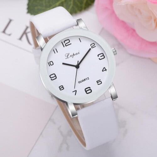 Fashion Simple White Quartz Wristwatches Sport Leather Band Womans Watch Casual Ladies Clocks Women Gift orologi часы женские
