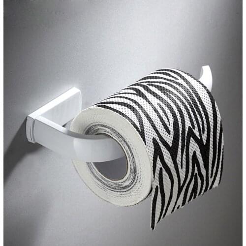 Leyden Toilet Paper Holder Whitened Finish Solid Brass Wall Mounted Tissue Holder Roll Paper Holder For Bathroom Accessories