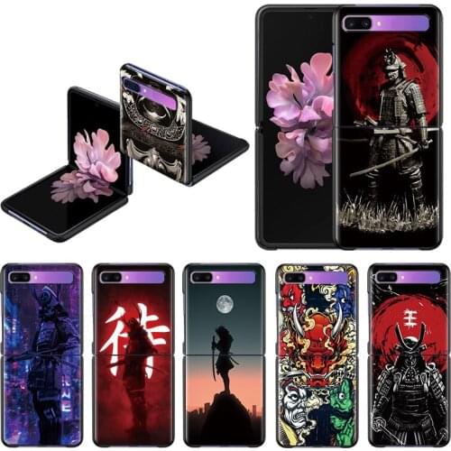 Mobile Phone Bag Case For Samsung Galaxy Z Flip 6.7" Black Hard PC Cover Cool Samurai ZFlip 5G Segmented Protect Capa Shell