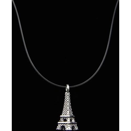 Geometric Simple Transparent Fishing Line Zircon Pendant Necklace Fashion Cross Heart Necklace Clavicle Chain Women Jewelry