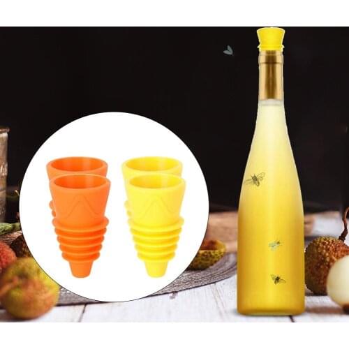 Flexible Flies Trap Funnel Reusable Silicone Fruit Fly Trap Pest Control Catcher Killer Practical Insects Trapping Funnel