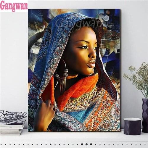 Full square/round drill 5d diy Diamond painting beauty African woman mosaic Diamond Embroidery rhinestones picture Home decor
