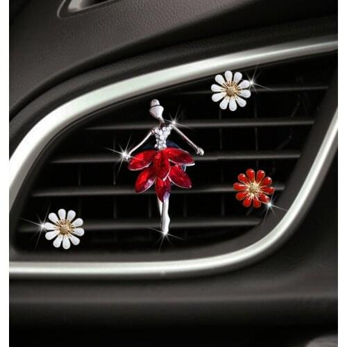 Beautiful ballet girls car perfume accessories Flower car air freshener