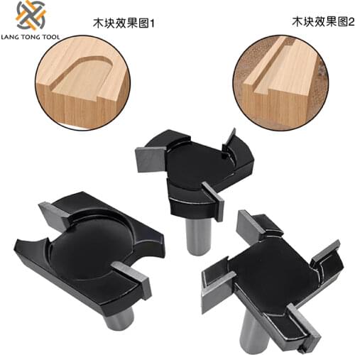 LANG TONG TOOL 2/3/4 Teeth T-Slot Z3 Router Bit Straight Edge Slotting Milling Cutter Cutting Handle for Wood Woodwork LT011