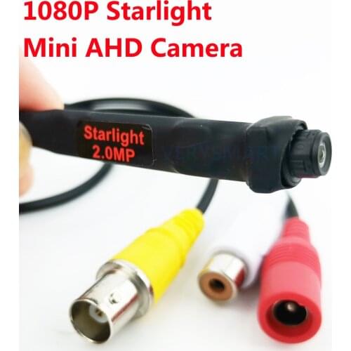 Mini Starlight CCTV Camera 140 Degree Wide Angle Lens 2MP Micro Mini AHD Security Camera for 1080P HD AHD Camera System