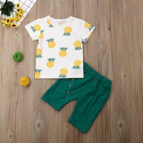 Fashion Boy Set 6M-4Y Toddler Baby Boy Short Sleeve T-shirt+Shorts Outfits Kids Summer Clothes 2019