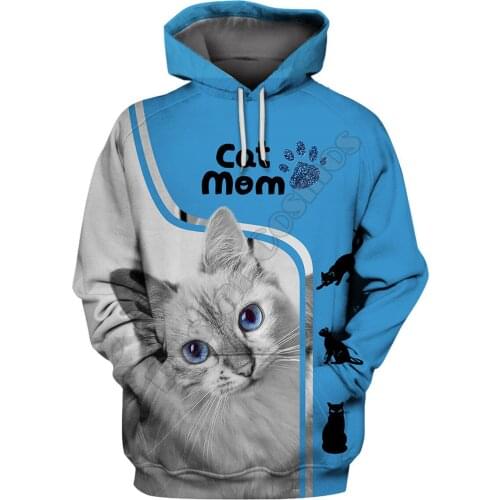 Cat Mom 3D Printed Hoodies Fashion Pullover Men For Women Sweatshirts Hip Hop Sweater Cosplay Apparel Drop Shipping 05