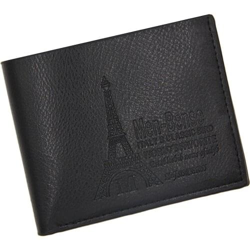 MenBense Men Short Wallets Vintage Casual Print Card Holder Money Bag Handbag Clutch Bag PU Leather Mini Walets