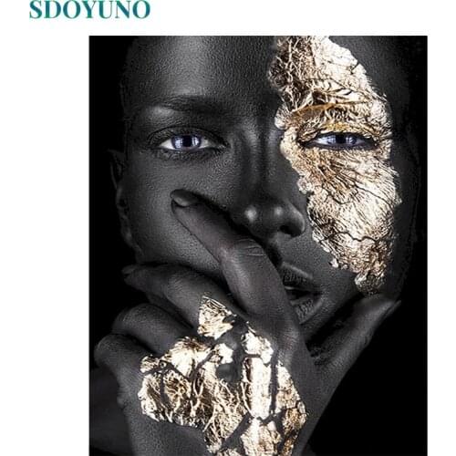 SDOYUNO Painting By Numbers For Adults Figure 60x75cm DIY Paint By Numbers On Canvas Frameless Hand Painting Decor Draw Number