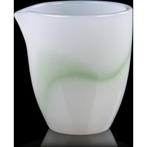 Jade Green Fair Cup Ink Painting Cups Master Teacup 250ml Chinese Kung Fu Tea Set Teaware Accessories Coffee Mug Tea Maker Craft