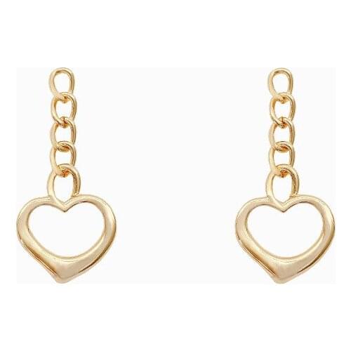 2021 New Statement Heart Drop Earrings for Women Girls Korean Style Trendy Gold Color Geometric Earrings Jewelry