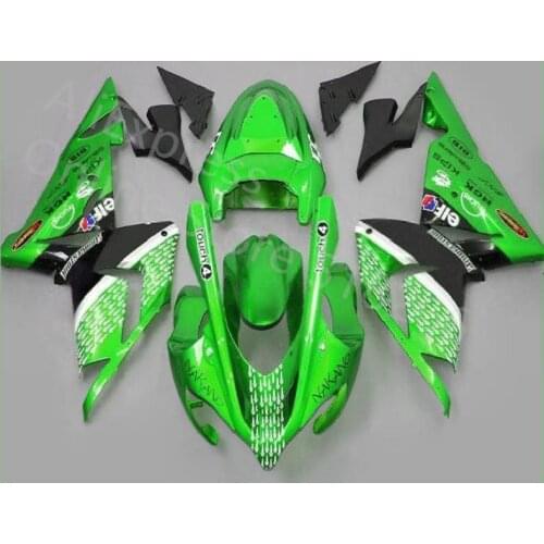 Green black ABS Motorcycle Fairing Kit Fit for kawasaki Ninja ZX10R 2004 2005 ZX10R 04 05 10R ZX-10R Bodywork Fairing