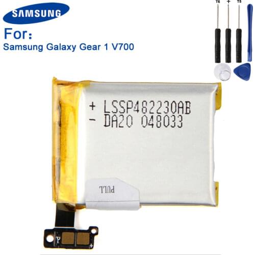 Original Replacement Battery Gear 1 SM-V700 For Samsung Galaxy Gear1 V700 SMV700 Authentic Rechargeable Watch Battery 315mAh