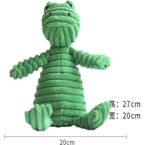 Plush Pet Puppy Squeaky Chew Bite Resistant Toy Pets Corduroy Dog Toys for Small Large Dogs Animal Shape