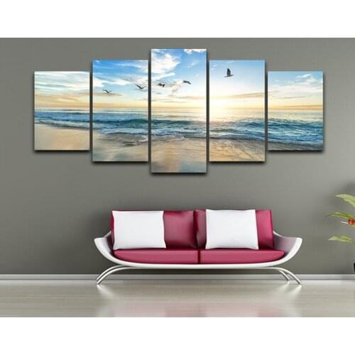 Full square diamond mosaic Sea Beach Seagull diamond picture seascape diamond embroidery sale 5 pcs diamond painting round diy