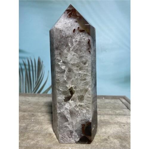 Carnelian Natural Stones Red Agate Tower Druzy Wicca Quartz Crystal Point Healing Cluster Specimen Home Decoration Gift Geode