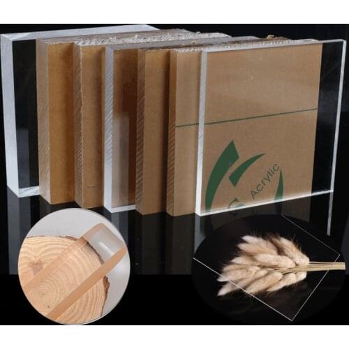 Plexiglass Transparent Clear plastic Sheet acrylic board organic glass polymethyl methacrylate 1mm 3mm 8mm thickness 200*200mm