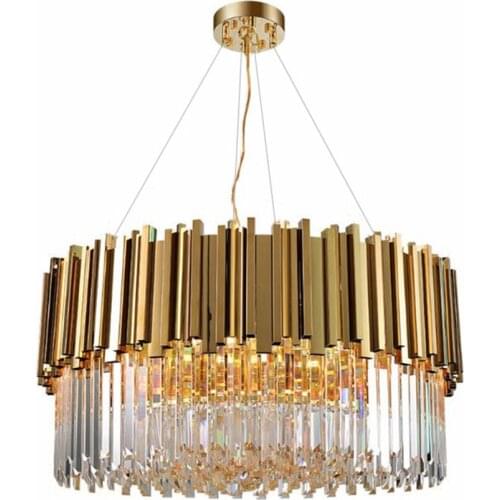 Luxury LED Crystal Chandeliers Lighting For Kitchen Living room Loft Hanging Chain Nordic Gold Chandelier Bedroom Lamp люстры