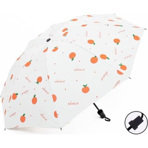 Wholesale Manual Umbrella for Women Rain Travel Folding Umbrellas Rainproof Rain Sun UV Parasol Student Umbrella