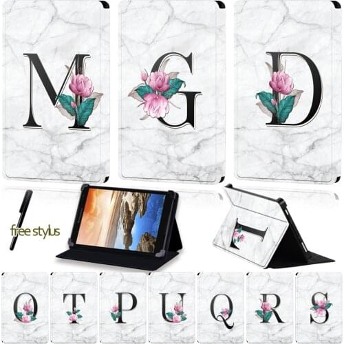Universal Tablet Case for Lenovo Tab 8 /Tab A7-30/Tab A7-50/Tab A8-50 /Tab S8-50 /Yoga Book /Tab 4 Initial Letter Pattern Series