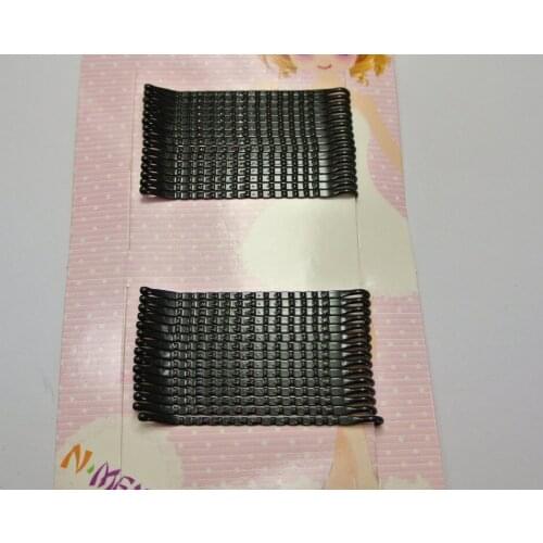 150 Black Metal Bobby Hair Pin Clips Barrette 48mm with Ball Tips