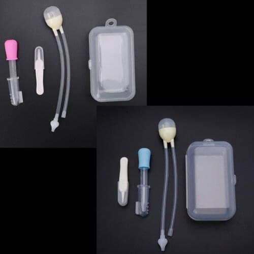4Pcs Newborn Baby Care Kit Healthcare Nasal Aspirator Dropper Feeder Nursing Kit