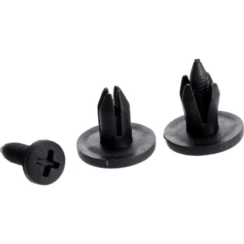 50Pcs Auto Bumper Fender Fastener 6mm Hole Plastic Rivet Retainer Push Engine Cover Car Door Trim Panel Clip Fasteners For Honda