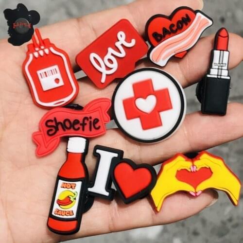 9PCS PVC Cute Word Fridge Magnetic Sticker Hot Sauce Peace And Love Shoefie Refrigerator Magnets Children Gifts Souvenir Gifts