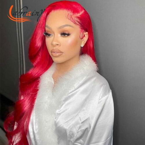 99J Burgundy Body Wave Hd Transparent Lace Front Colored Wig 13X6 Lace Frontal Red Full Wavy Human Hair Wig Pre Plucked Glueless