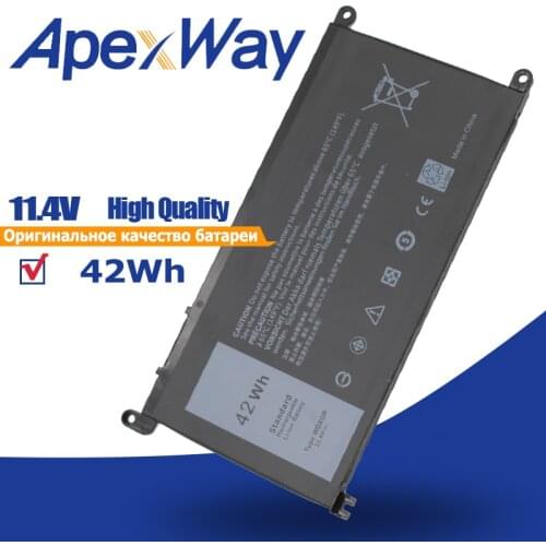 ApexWay 42Wh 3CRH3 WDX0R T2JX4 WDXOR laptop battery for dell Inspiron 15MF 13MF INS15-7560 14-5468D 15 5568 14-5468D